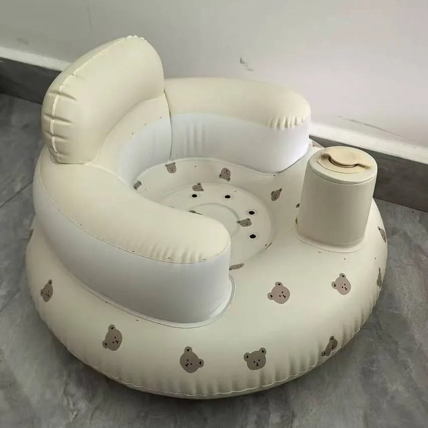 Sleek & Safe Inflatable Baby Chair – Foldable Sofa & Learning Seat for Comfort & Fun