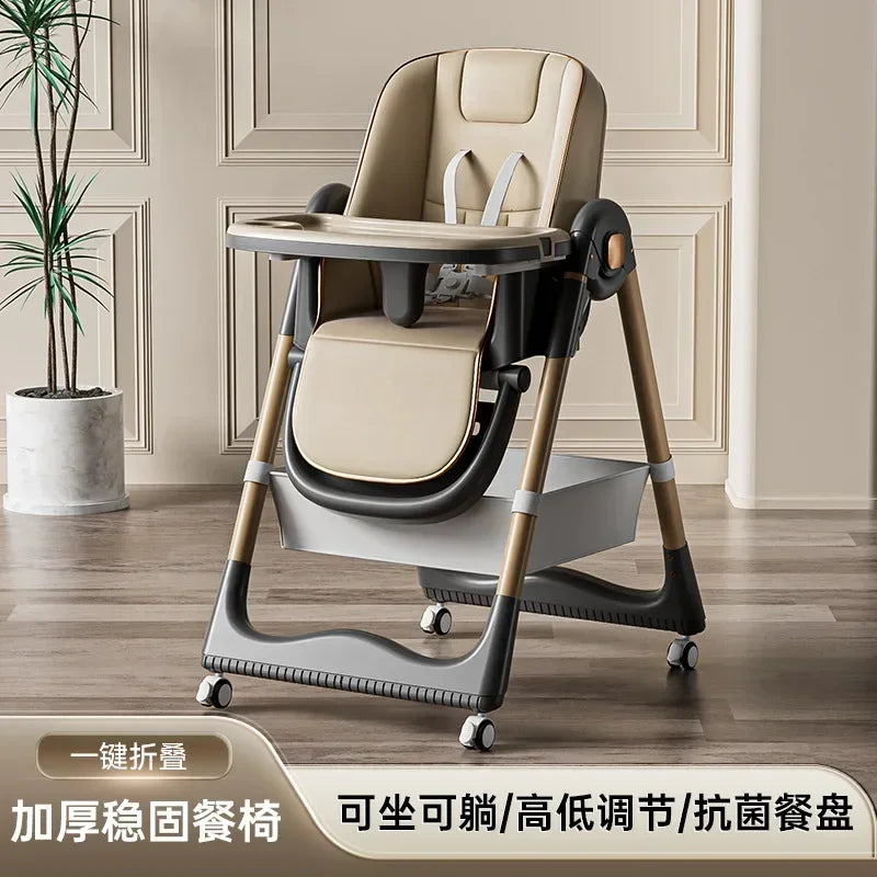 Household Baby Highchair Multifunctional Children's Dining Chair Baby Eating Foldable Seat