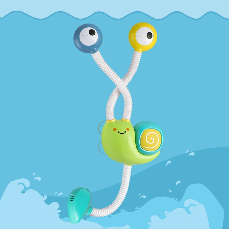 New Bath Toys Baby Water Game Snail Model Faucet Shower Electric Water Spray Swimming Bathroom Baby Toys For Kids Gifts