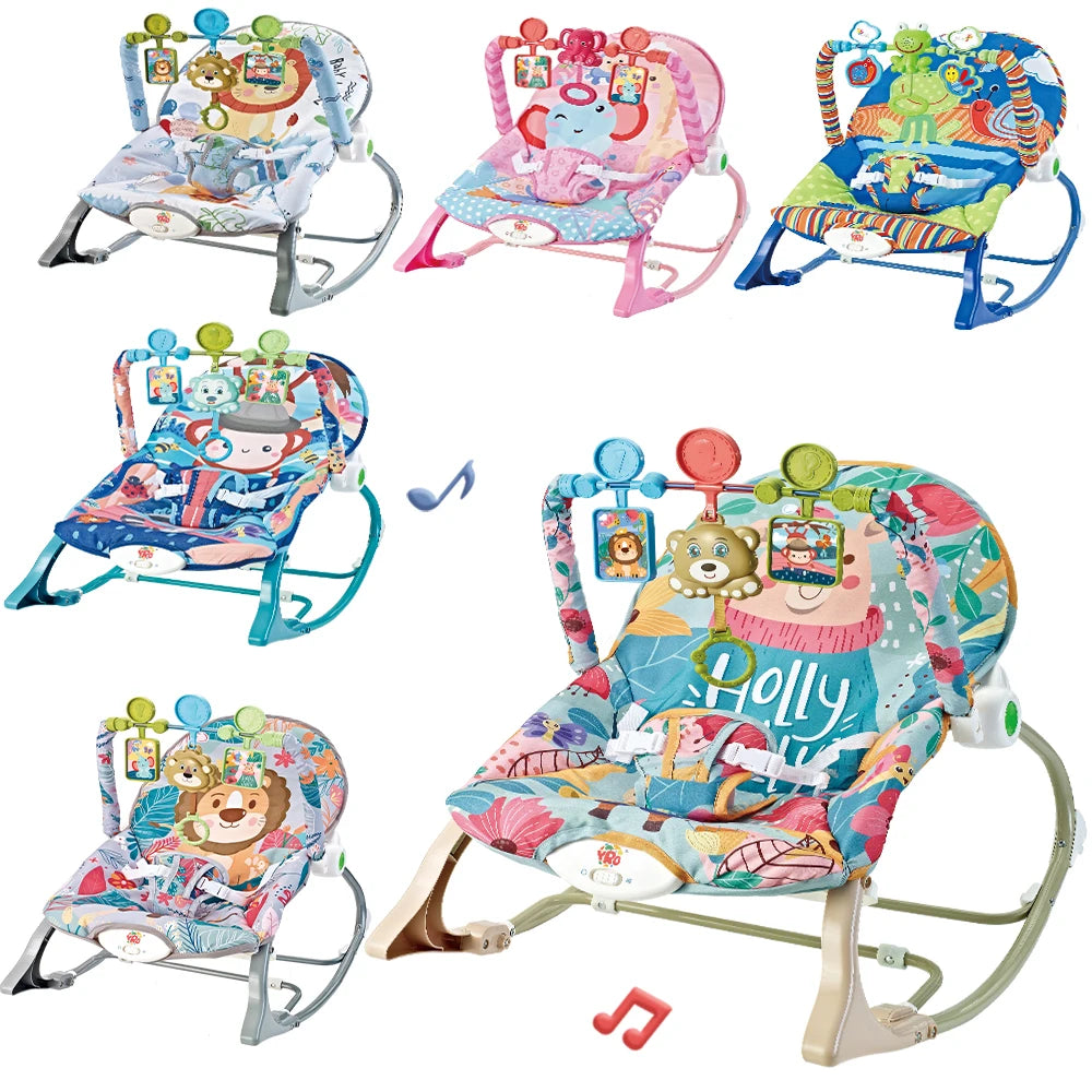 Baby Electric Rocking Chair Cradle Multifunctional Toys with Music Vibration Newborn Cradle Bed Sleep Shaker fit 0-2 Years Old