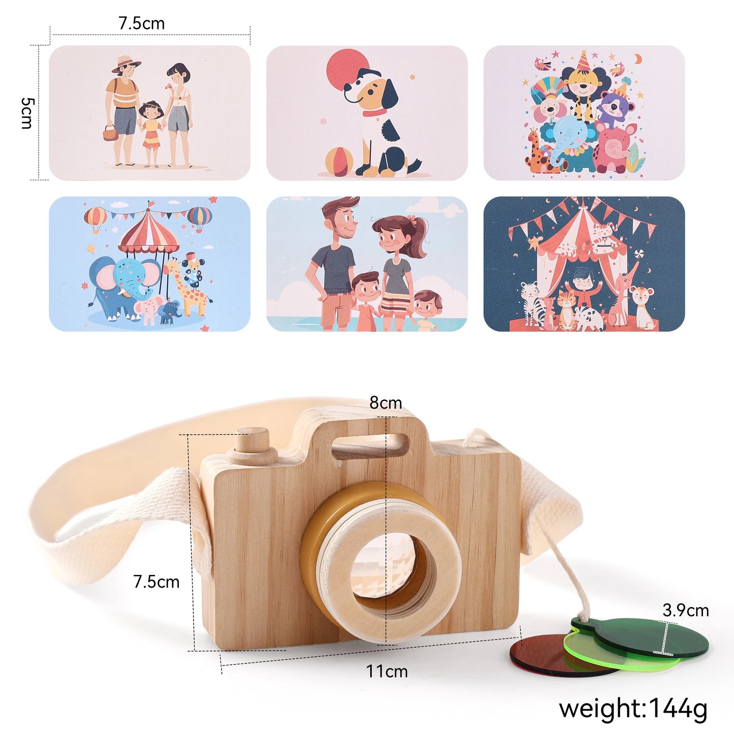 Montessori Baby Toys Wooden Cartoon Block Rattle Toys Early Educational Toys for Kids Wooden Craft Toddler Toys Baby Accessories