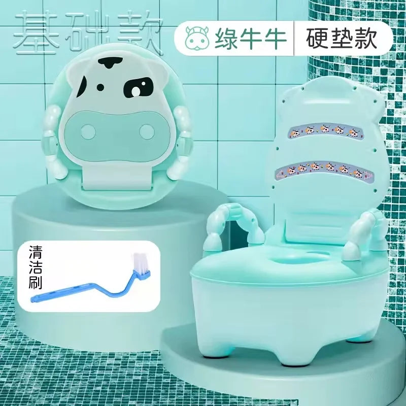 Cartoon Cow Baby Potty – Portable Toilet Seat with Lid for Toddlers