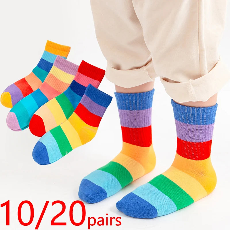 Colorful Striped Kids Socks