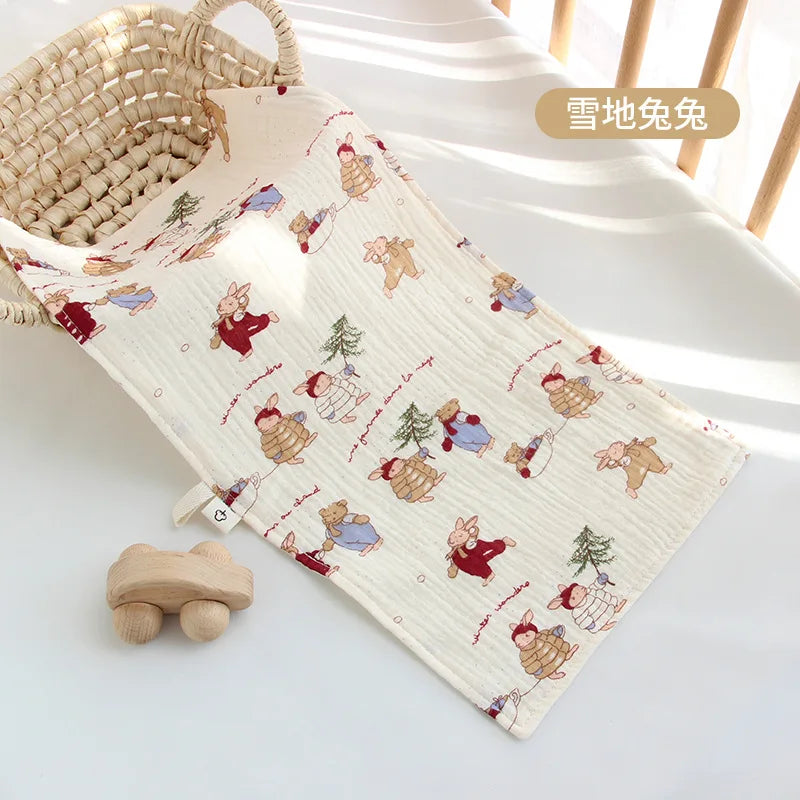 Cotton Muslin Baby Face Towel Long Burp Cloth for Newborn Kindergarten Hand Towels Infant Drooling Bibs Washcloth Baby Items
