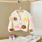 Baby Cardigan Sweater – Autumn/Winter Knit Coat, Long Sleeve Flower Design