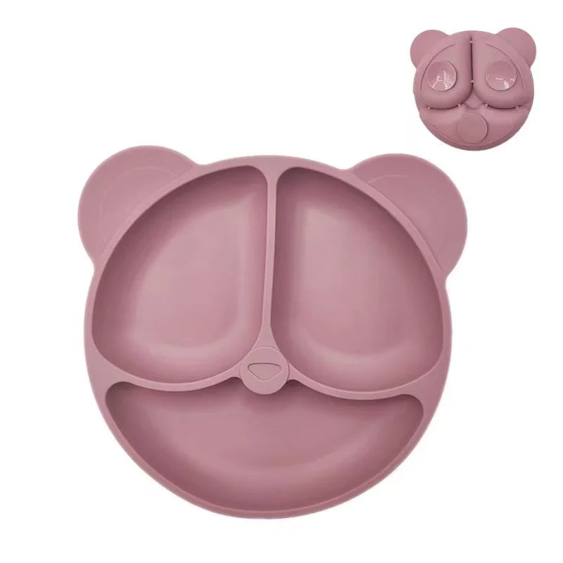 Baby Silicone Suction Plate – Cartoon Smile Face Bowl