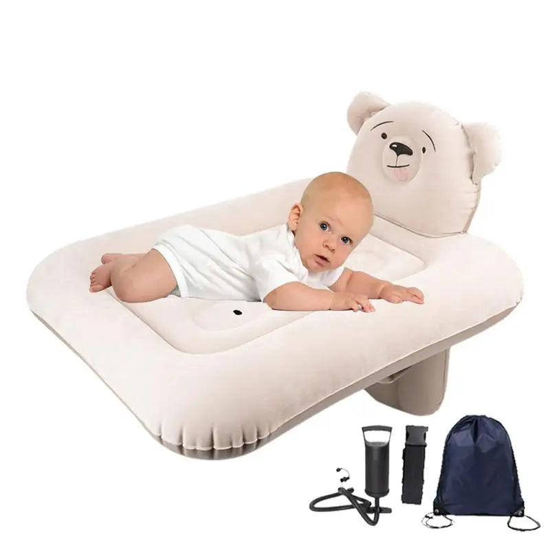 Inflatable Toddler Travel Bed – Portable Sleeping Pad for Car & Airplane