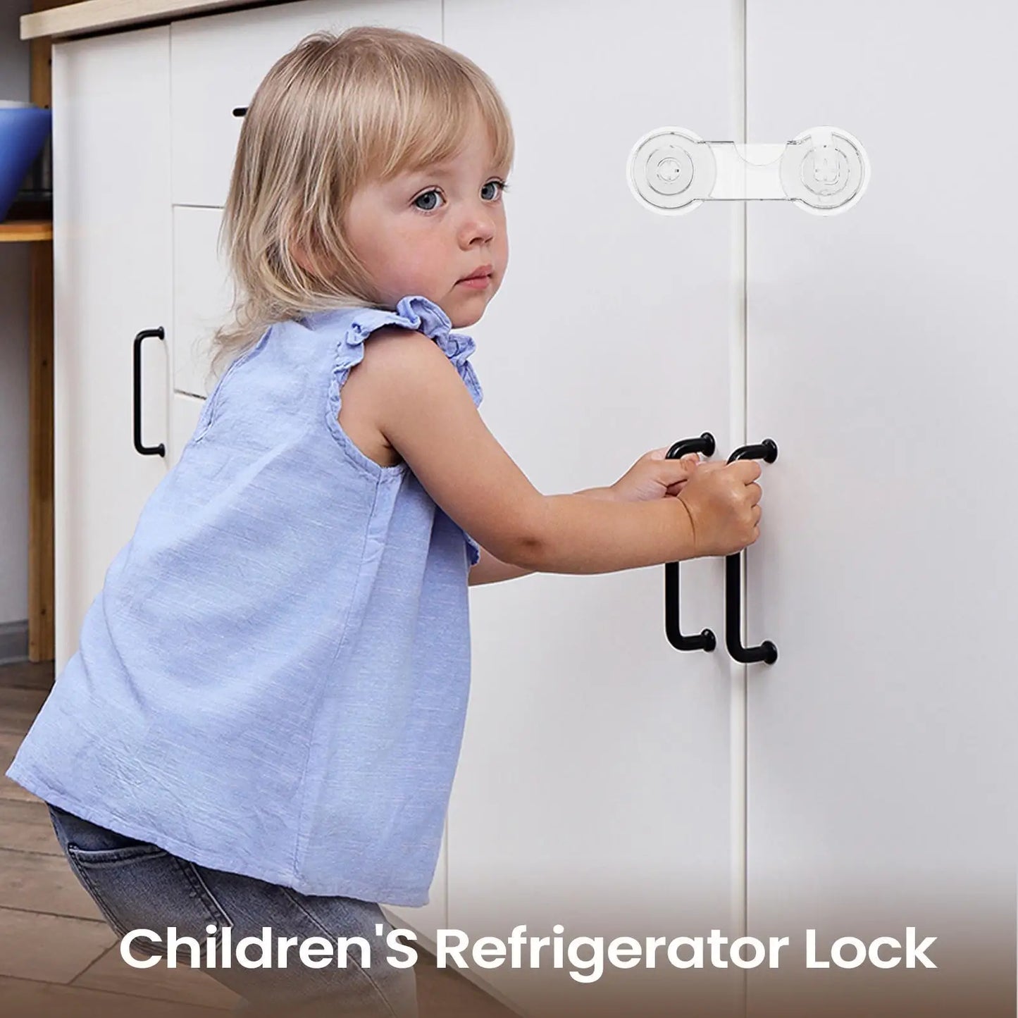10Pcs Baby Cabinet Locks Strap Drawer Lock Child Anti-opening Refrigerator Lock Home Baby Anti-pinch Safety Protection Buckle