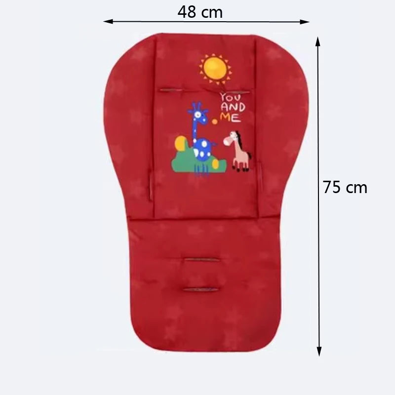 Cartoon Printed Pattern Stroller Seat Cushion Four Seasons Universal Children Dining Chair Cushion Baby Stroller Cotton Pads