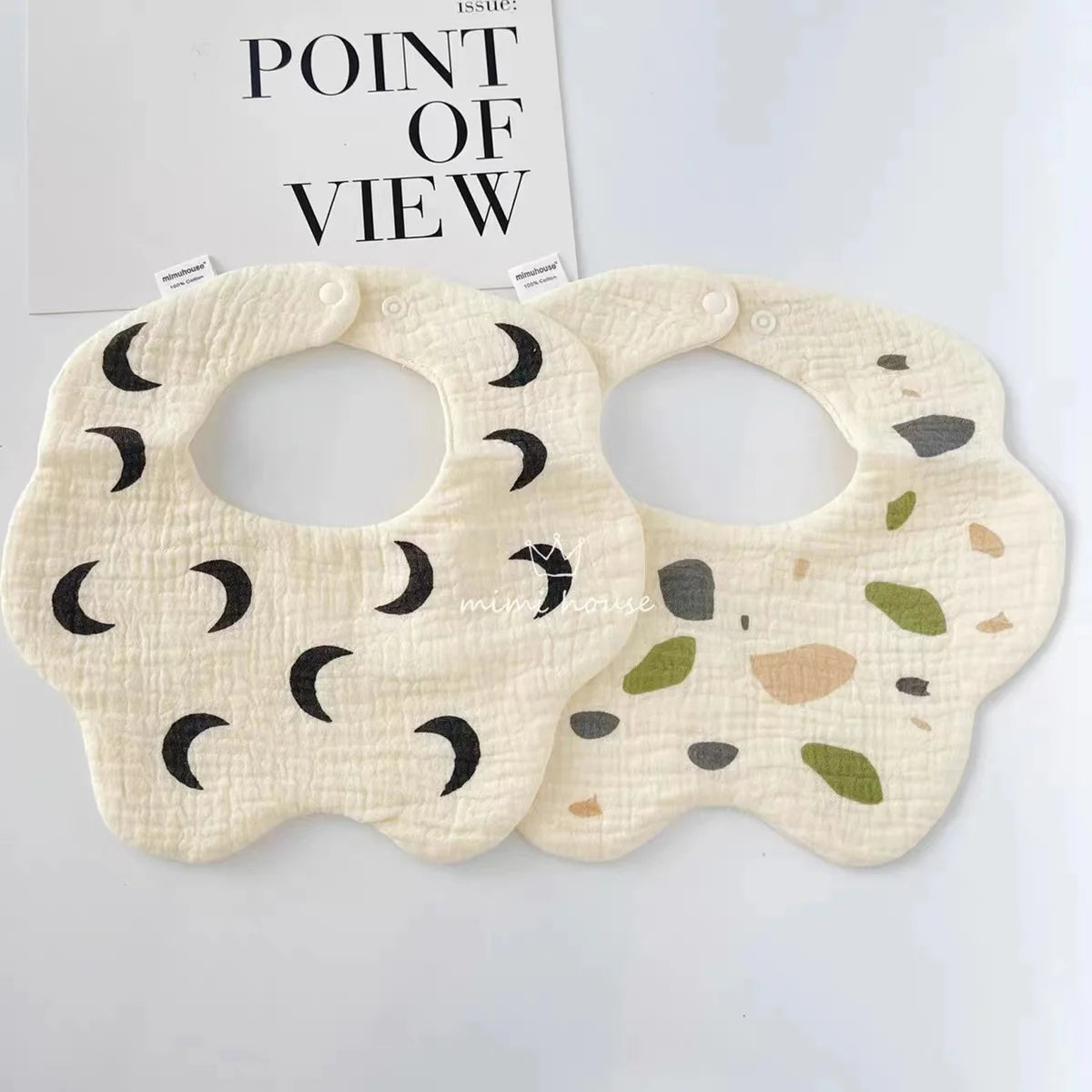 Baby Bib Waterproof Newborn Burp Cloths Cotton Girls and Boys Work Bibs Cute Print Soft Newborn Baby Gift Feeding Accessories