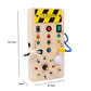 Montessori Busy Board Sensory Toys Wooden With LED Light Switch Control Board Travel Activities Children Games For 2-4 Years Old