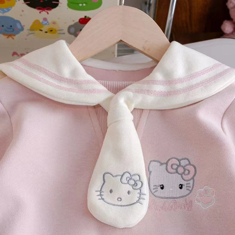 Hello Kitty Navy Dress – Cute Autumn Baby Outfit