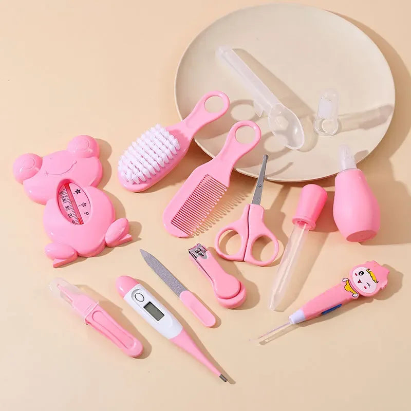 Baby Care Package Baby Shampoo Brush Bath Water Temperature Gauge Nail Clippers Thermometer 13 Piece Gift Set Nursing Set