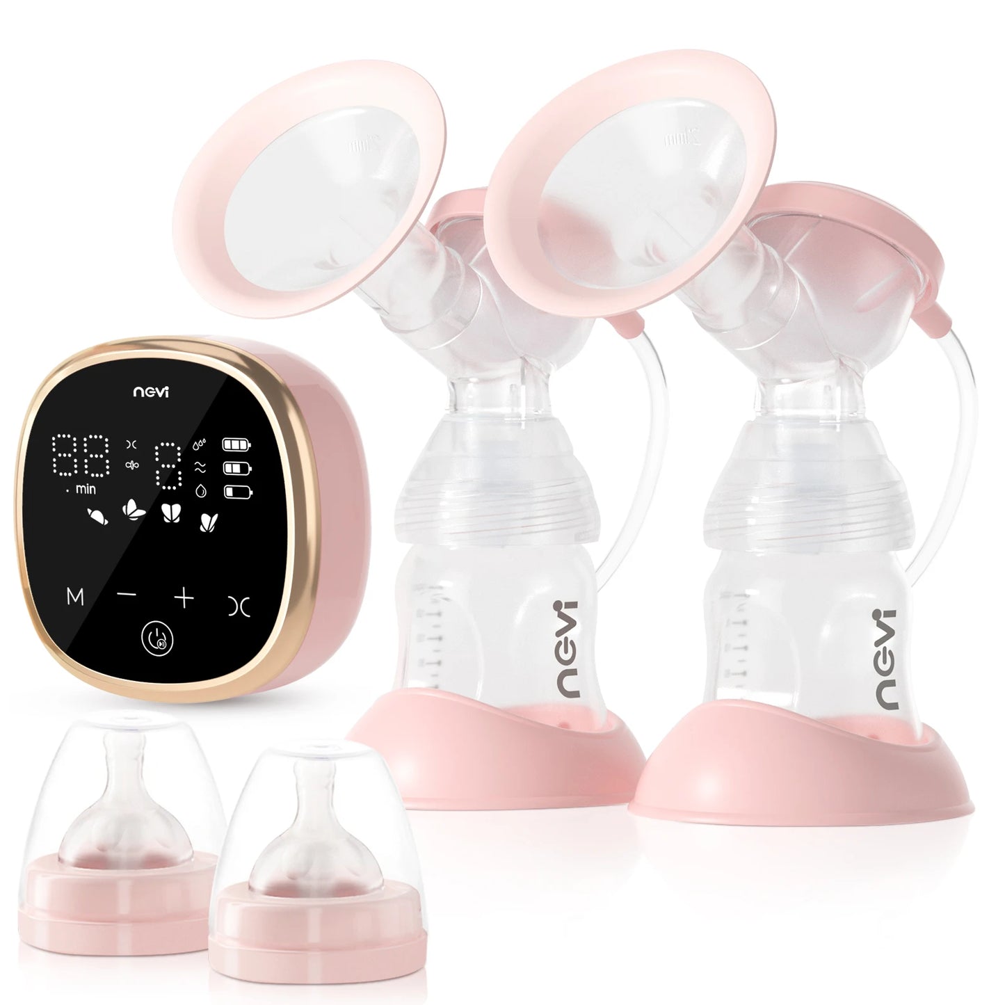 NCVI Double Electric Breast Pump, LED Display, 10pcs Breastmilk Storage Bags