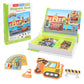 Funny Children's Intelligent Magnetic Book 3D Cartoon Puzzles Jigsaw Brain Training Game Educational Toys for Kids Gift Xmas Toy