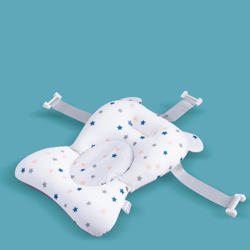 Baby Bath Seat Support Mat Babies Anti-Slip Kids Body Cushion Baby Bath Tub Pad Chair Newborn Bathtub Pillow Toddler Shower Net