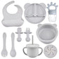 Infant Feeding Essentials – 9PCS Silicone Feeding Kit with Bib