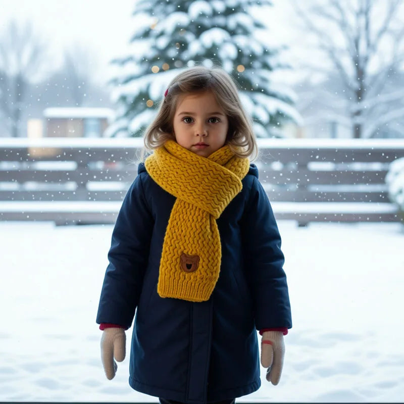 1-10PCS Baby Scarf Winter Neck Warmer Soft Knitted Neck Wrap for Boys and Girls Warm and Windproof Toddler Scarf