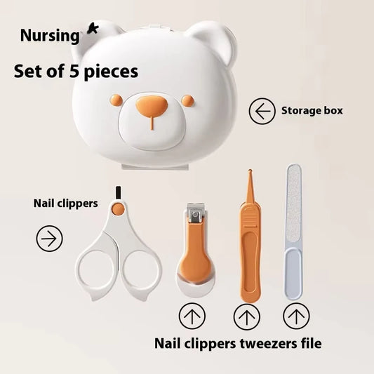 Anti-Pinching Safety Nail Clippers for Newborns Children's Supplies for Nail Care 4-in-1 Infant Nail Safety Set Baby Healthcare