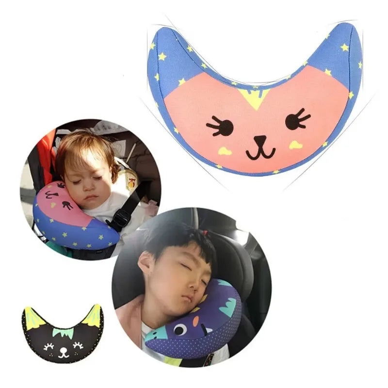 Safety Neck Pillow for Kids Car Seat Belt Shoulder Guard Child Neck Cushion Child Head Protection Sleep Pillow On Car Crescent