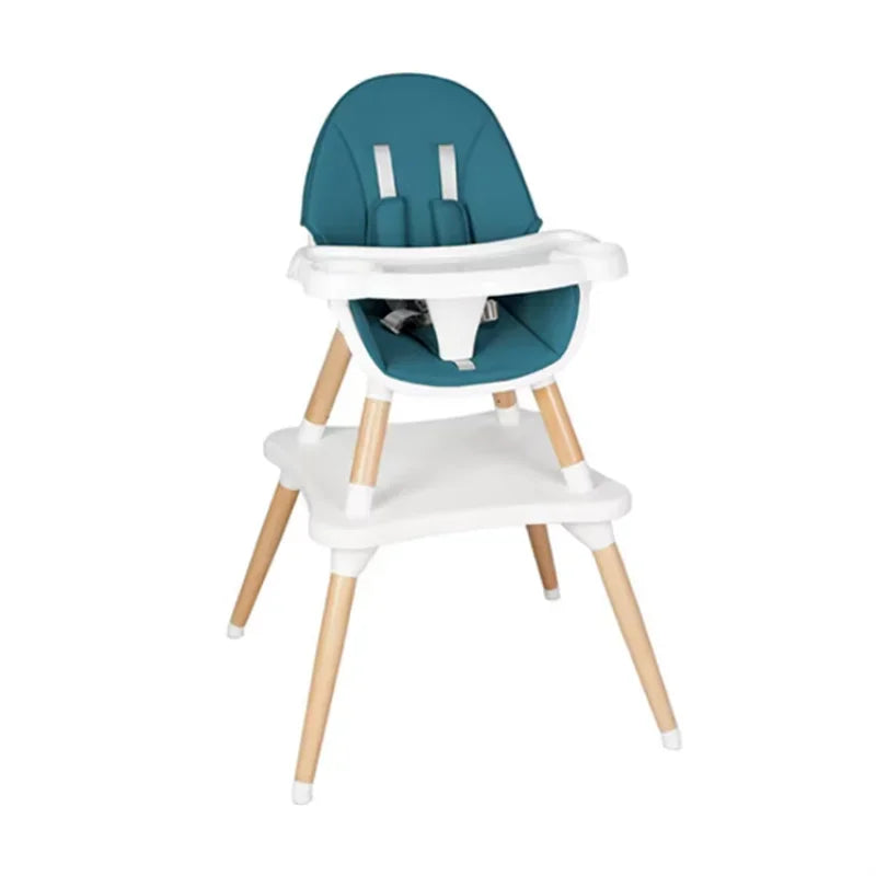 Flexible wooden baby high chair feeding highchair baby table and chair