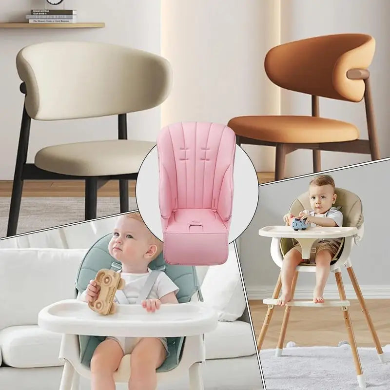 Baby Dining Chair seat Cushion PU Leather Cover Non Slip Padding Seat Case Replacement Cushion For Babycare 8500 accessories