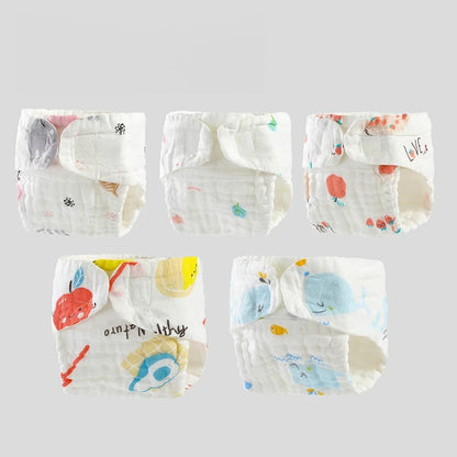 5-Pack Washable Baby Cloth Diapers