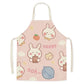 Cute little dinosaur bear rabbit pattern apron home linen children's cleaning apron kitchen cooking baking bib