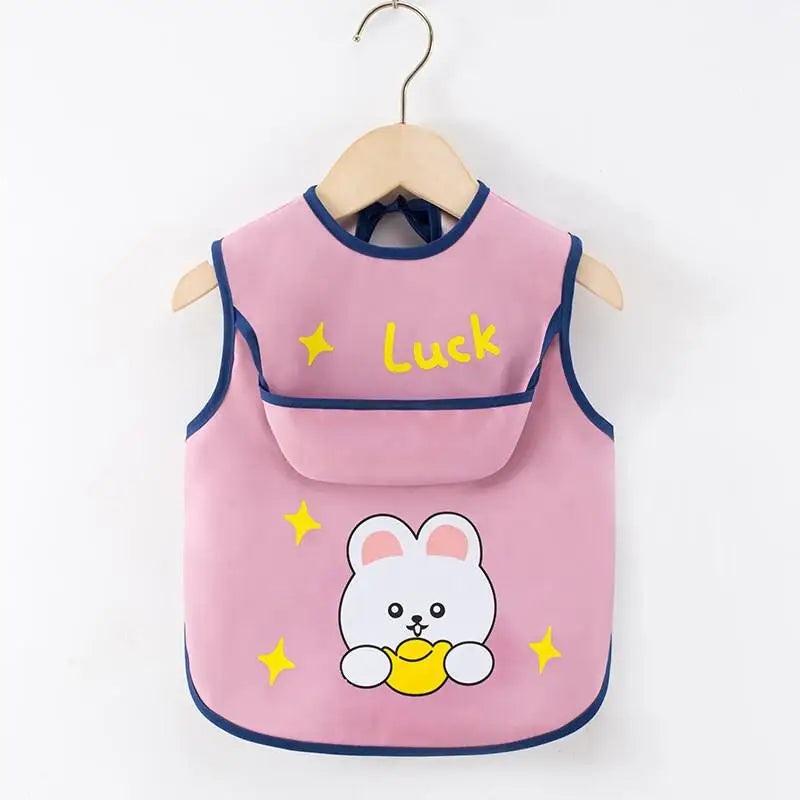 Baby Newborn Apron Bibs Toddler Long Sleeve Scarf Waterproof Art Smock Feeding Bib Infant Boys Girls Kids Burp Cloth Bandana