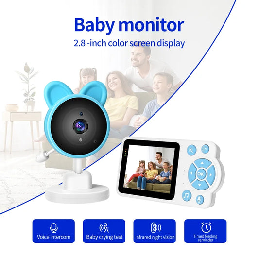 Moniteur sans fil pour bébé – Vision nocturne, berceuse et alerte de température