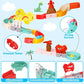 BaBy Spray Outside Pool Bathtub Toys，Water Toys for Kids Bath Toys DIY Building Water Slide Tracks Wall Track Building Set