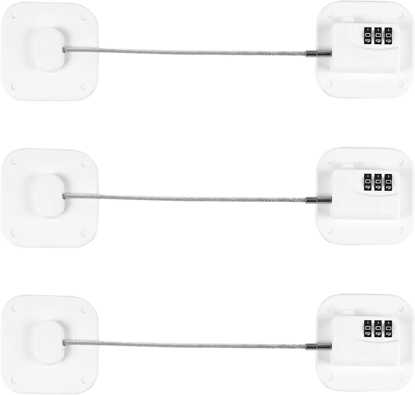 Refrigerator Lock,Combination Lock for Refrigerator Cabinets,Heavy Duty Fridge Lock,Child Safety Cabinet Locks,Easy Install