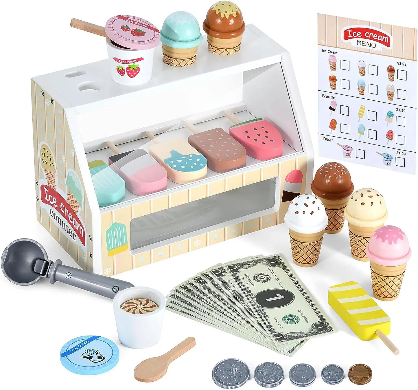 Wooden Ice Cream Playset – Toddler Fun!