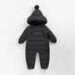 OLEKID Autumn Winter Newborn Baby Romper Hooded Plus Velvet Toddler Boy Jumpsuit New born Snowsuit Infant Baby Girl Overalls