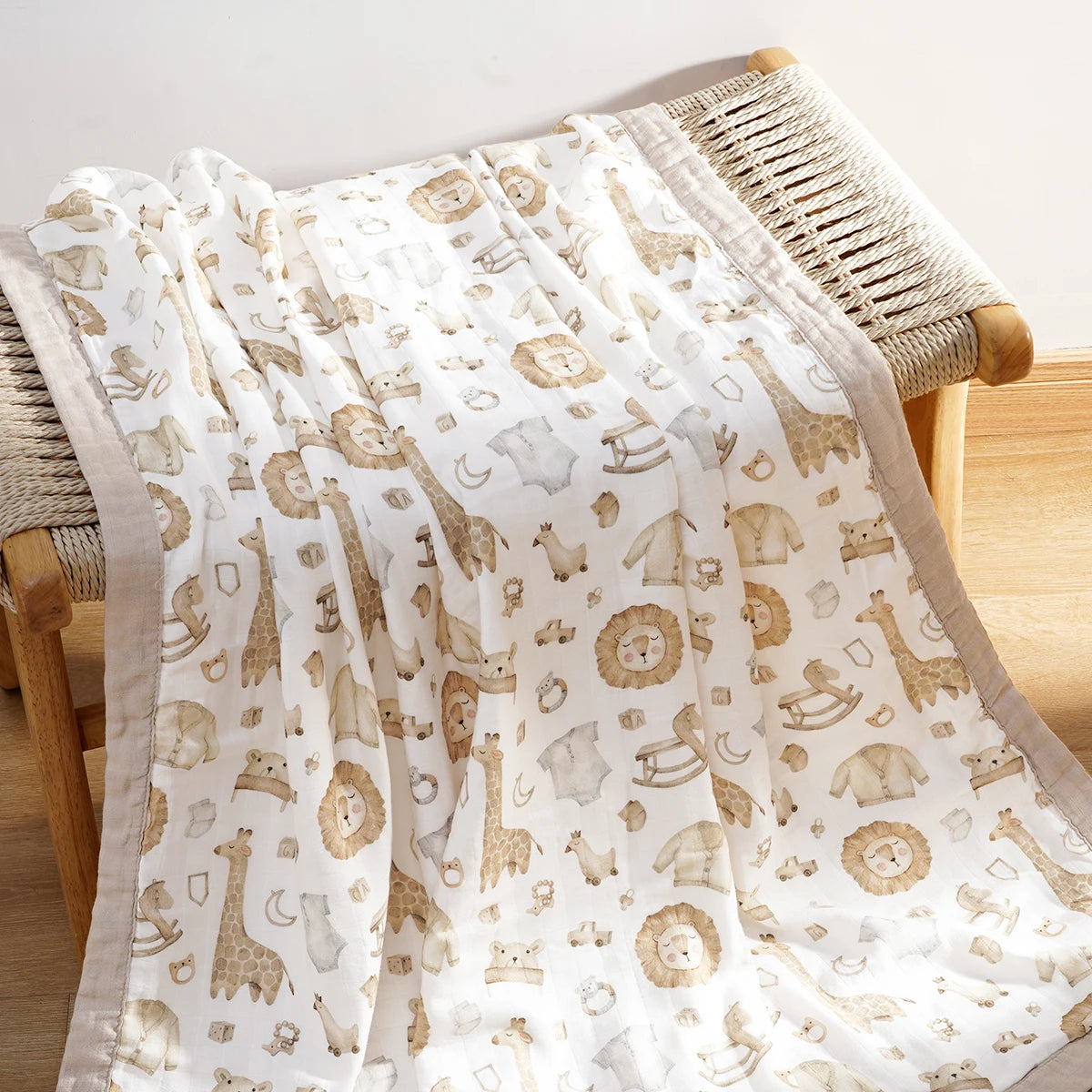 Kangobaby #My Soft Life# New 4 Layers Premier Bamboo Cotton Baby Muslin Swaddle Blanket Breathable Newborn Quilt Size 120x110cm