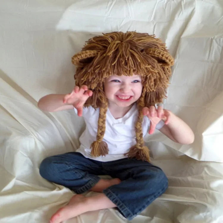 Baby Lion Wig Knit Hat
