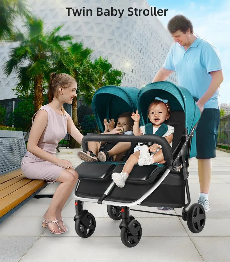 Top selling poussette double ,one key fold lightweight strollers with high quality,mutifunction twin stroller