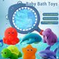 Baby Bath Swimming Pool Paddle Toys Waterproof Bathtub Colorful Toys Cartoon Shark Net Catch Fish Delight Toys Summer Dabble Toy