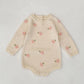 2025 New Autumn Children Clothes Infant Baby Girls Long Sleeved Splicing Knitted Jumpsuit Newborn Baby Knitted Bodysuits+Hat