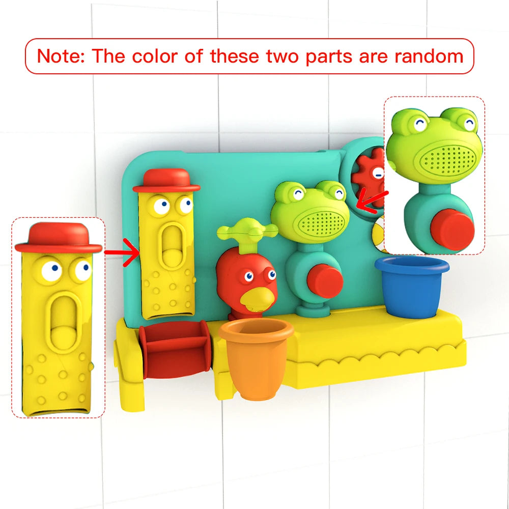 Baby Bath Toys Cartoon Bathroom Sprinkling Shower Toy Children Color Recognition Fine Motor for Kids 1+ Years Water Playing Toy