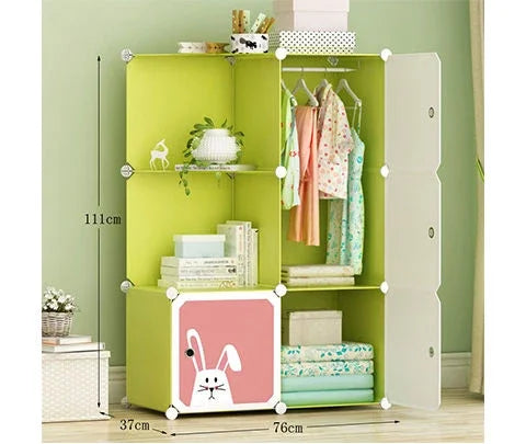 Dress Child Wardrobe Closet Baby Clothes Portable Kids Cabinet Easy Assembly Meuble Chambre Enfant Furniture for Toys Organizer