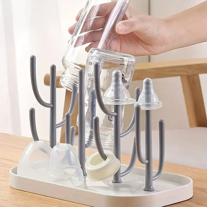Baby Feeding Bottles Holder Cup Drying Rack for Baby Milk Bottles Drain Rack Infant Dust-proof Bottle Storage Bebes Accessories
