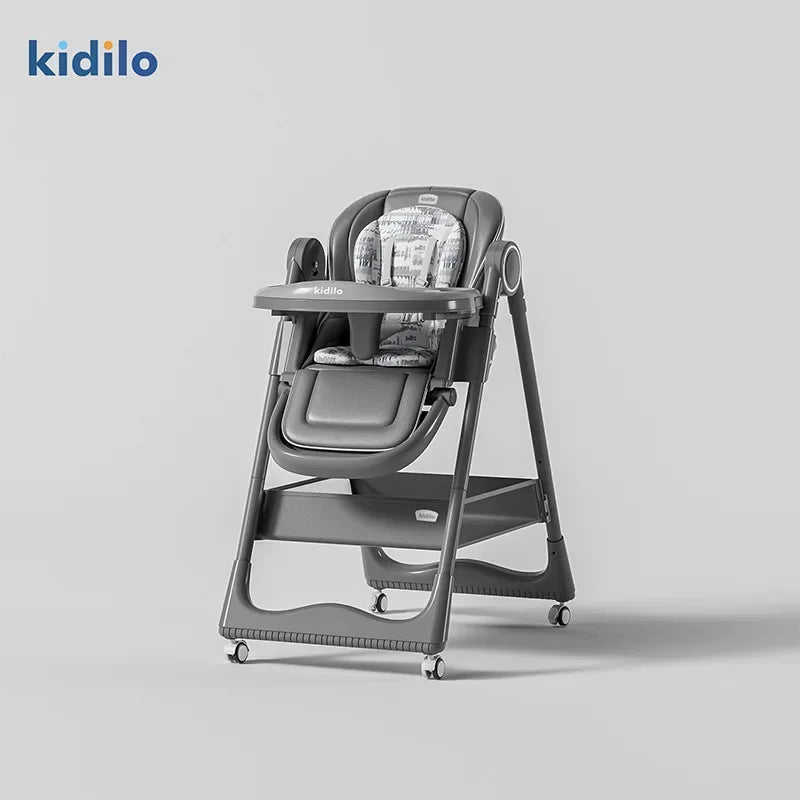 Kidilo Multifunctional Baby Highchair Stable and Safe with Adjustable Height Household Infant Dining Chair