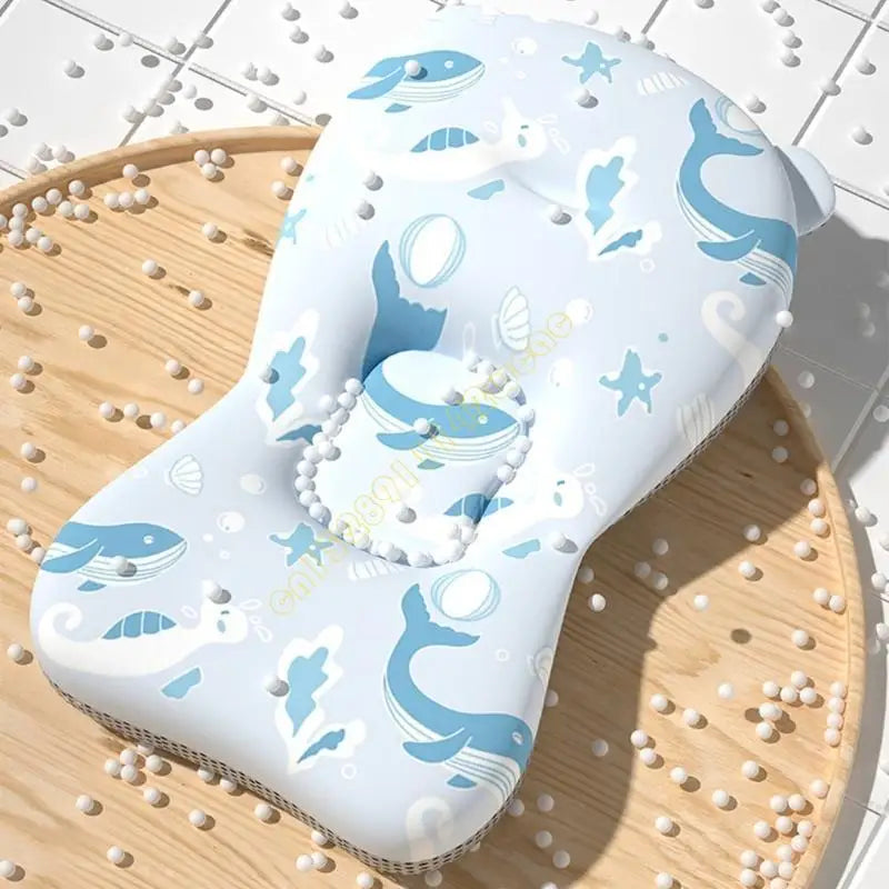 Infant Baby Bathing Pad Soft & Lightweight Newborns Bath Net Toddler Bath Rack Shower Accessories for Safe Bathing DXAD