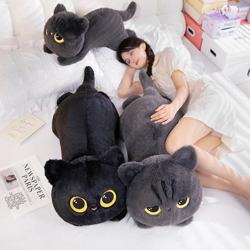 Peluche Chat Noir – Coussin Câlin pour Enfants