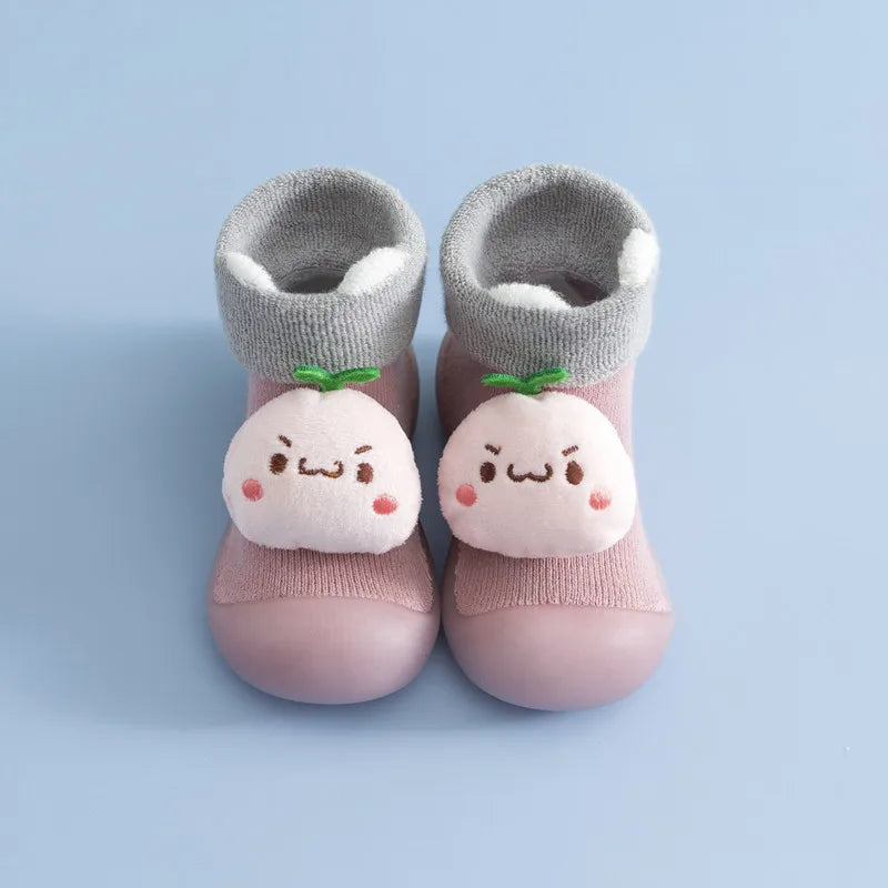 New Children's Cartoon Terry Terry Ears Doll Socks Shoes Soft Sole Indoor Baby Toddler Shoes