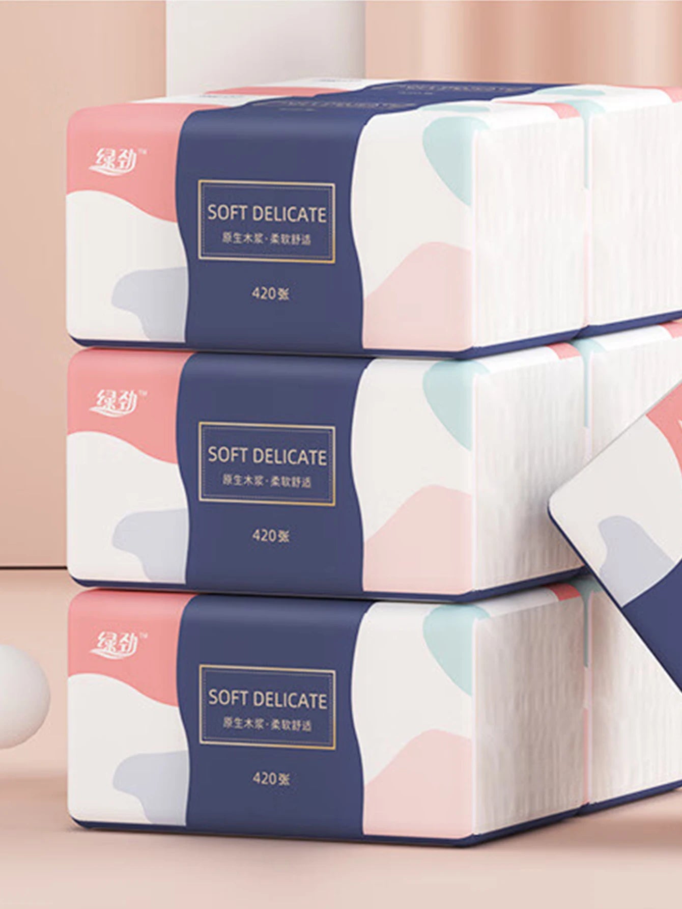 1pc/6pcs thick facial tissue paper, draw a whole box of toilet paper, hand towel, multi-purpose tissue paper
