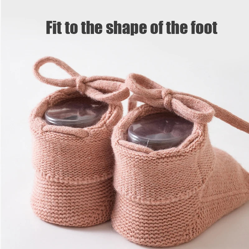 Baby Shoes Socks Warm Thick Infant Floor Socks Toddler Shoes Non-Slip Sole Casual Newborn Booties For Boys and Girls