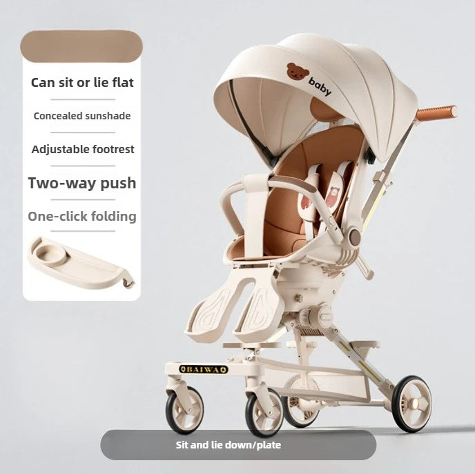 NEW Baby stroller four wheels Shock absorption Portable foldable Stroller Lightweight travel children's Trolley cart