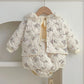 Winter Infant Baby Girls Long Sleeve Sweet Printing Thicken Cotton Jumpsuit Newborn Kids Baby Girls Clothes Rompers
